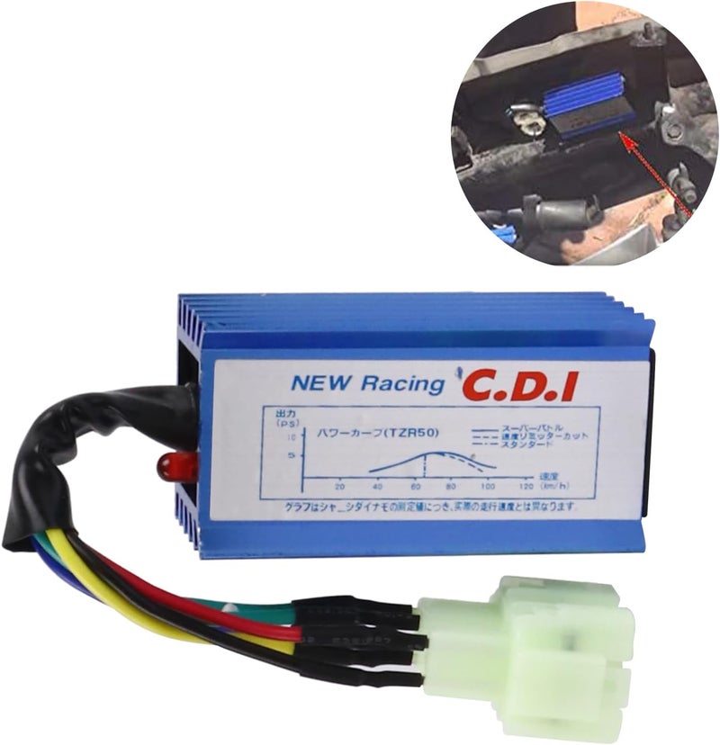 FLYPIG High Performance GY6 6 Pin AC Racing CDI Box for 50cc 125cc 150cc 139QMB 152QMI 157QMJ Chinese Scooter Moped Go Kart ATV Quads Dirt Bike Compatible with XR50 XR70 CRF50 CRF70 - Image 3